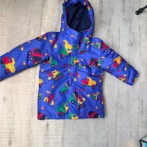 The Children's Place Blue Construction Print Puffer Jacket